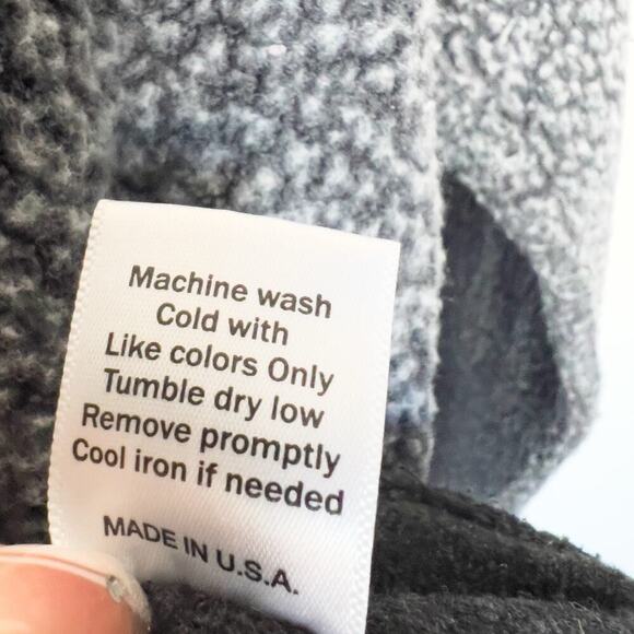 Goodlife Reverso Fleece Sweatshirt Mens Large Charcoal Gray Fuzzy Raglan USA - Picture 5 of 6